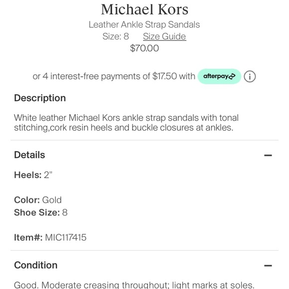 Michael Kors White leather ankle strap sandals - Picture 6 of 13